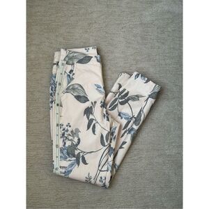 Frank Lyman Design Collection Embellished Blue Floral Print Jeans, Size M, NWT